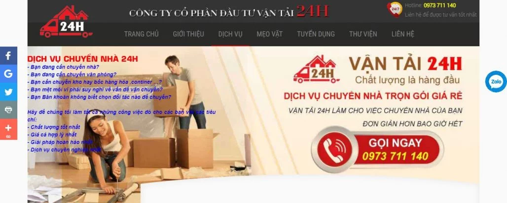 Top 10 công ty chuyển nhà trọn gói uy tín tại Đồng Nai 2023 16 Công Ty Cổ Phần Đầu Tư Vận Tải 24h