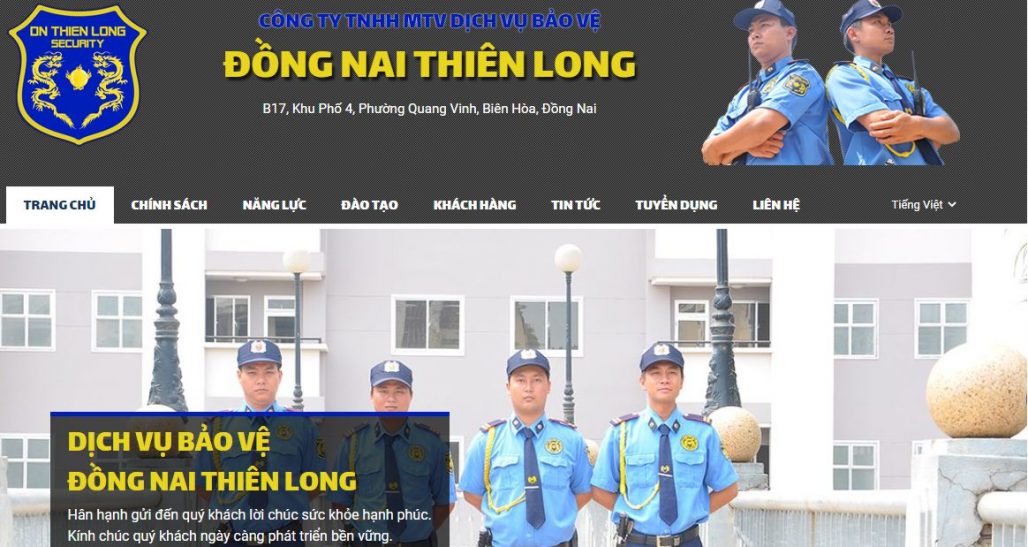 Top 10 Công ty dịch vụ bảo vệ uy tín tại Đồng Nai 2023 16 Công Ty TNHH MTV Dịch Vụ Bảo Vệ Đồng Nai Thiên Long
