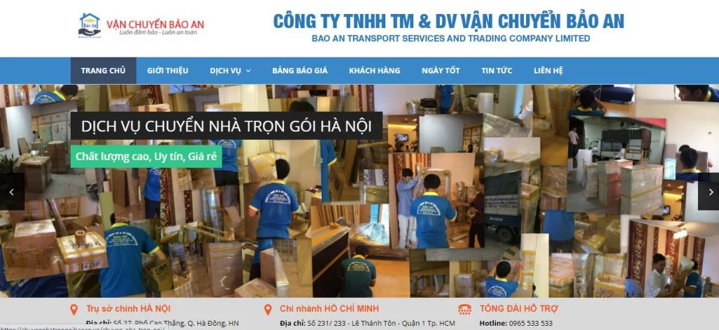 Top 8 công ty chuyển nhà trọn gói uy tín tại Khánh Hòa 2023 15 Công Ty TNHH Thương Mại & Dịch Vụ Vận Chuyển Bảo An