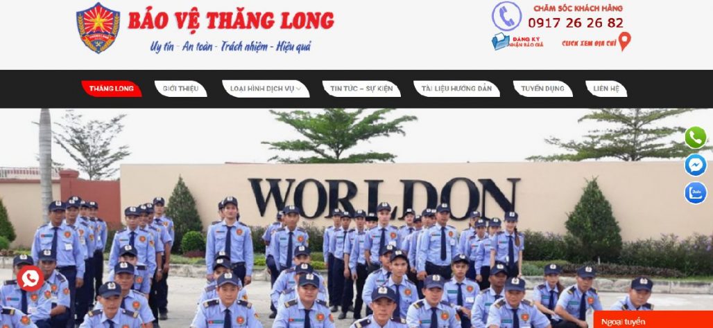 Công ty CPDV Bảo vệ – Vệ sĩ Thăng Long Sepre 24