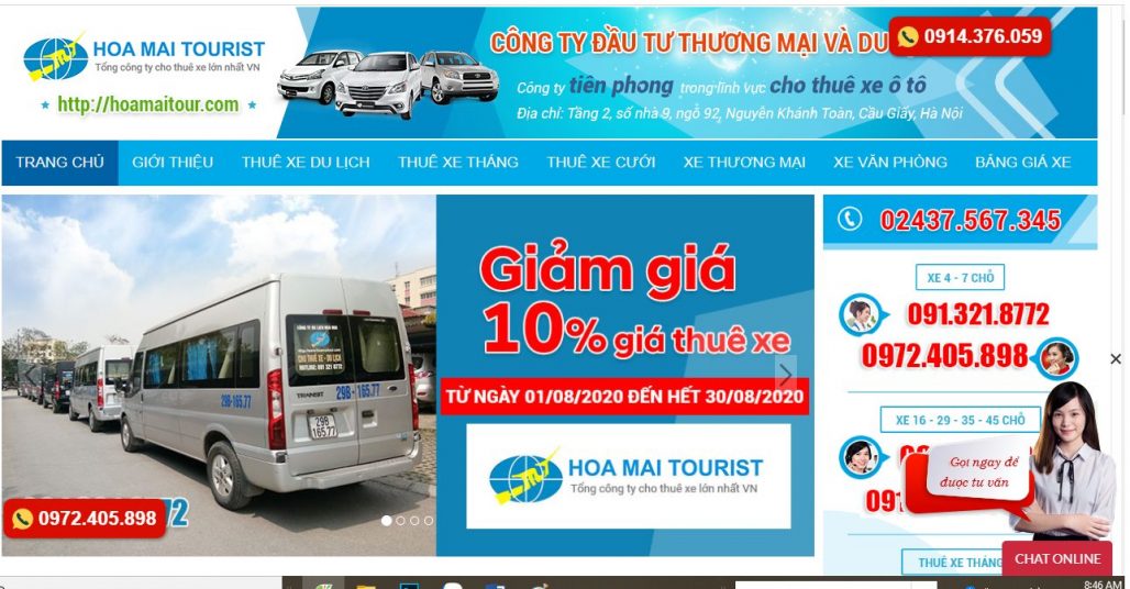 (2011) Top 10 công ty dịch vụ thuê xe uy tín tại Hà Nội