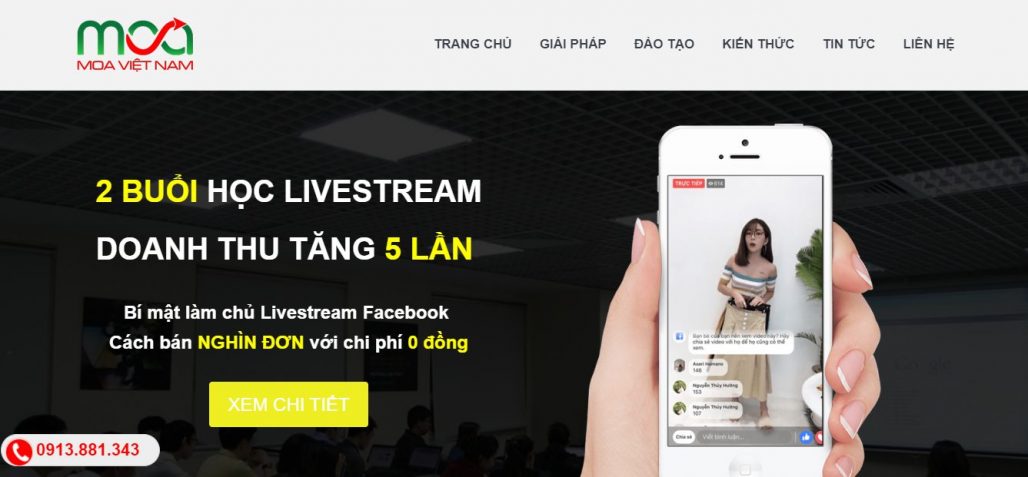 Công ty đào tạo bán hàng livestream học viện MOA VIỆT NAM
