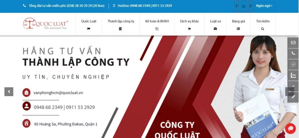 Top 10 dịch vụ thành lập công ty uy tín tại Hà Nội 11 Dịch vụ thành lập công ty Quốc Luật