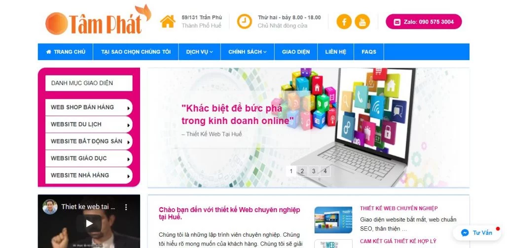 Top 10 công ty thiết kế website uy tín ở Huế, Thừa Thiên Huế 2023 12 Công Ty Thiết Kế Website Tâm Phát