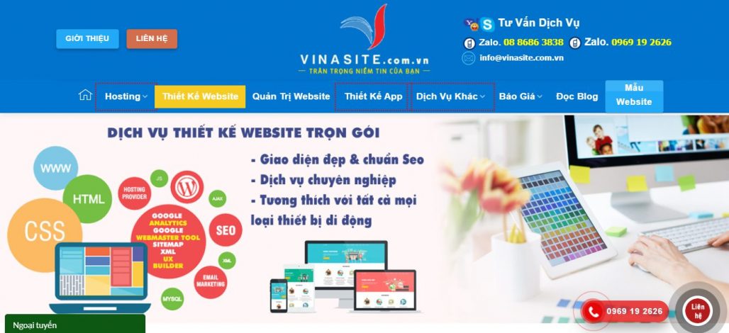 Công Ty Thiết Kế Website VINASITE VIỆT NAM