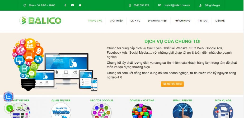 Công Ty Thiết Kế Website Balico