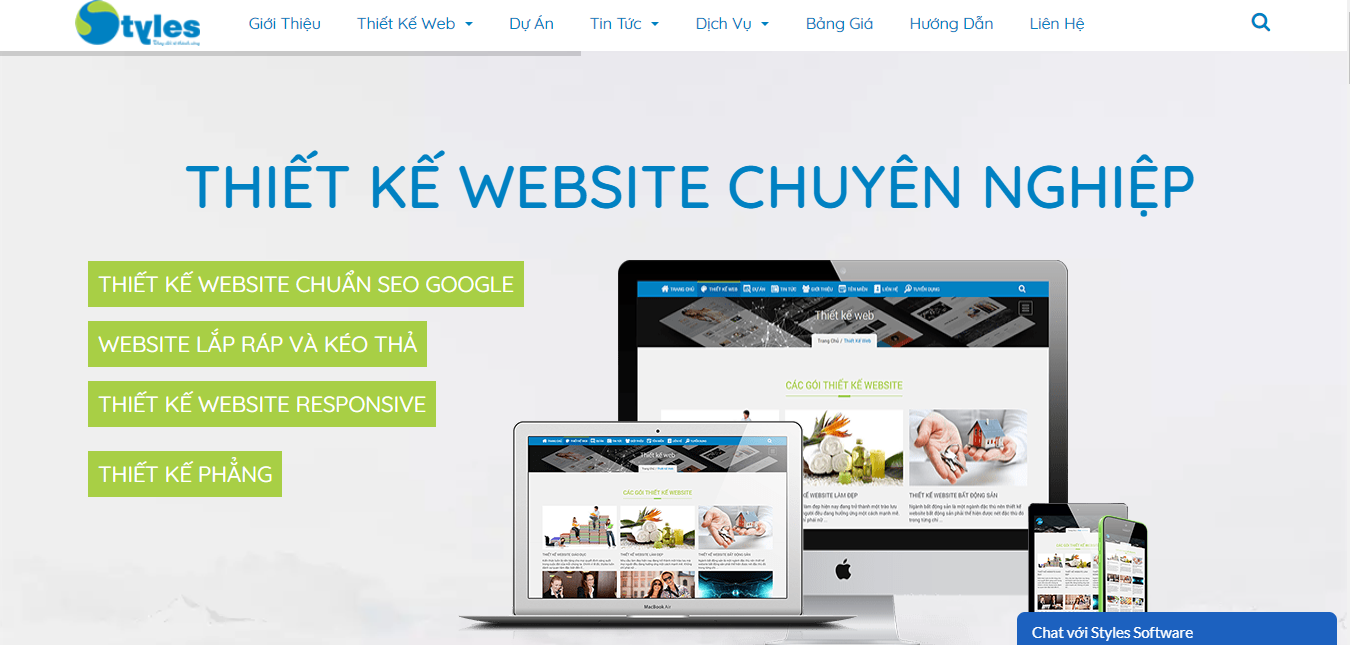 Công ty thiết kế website Styles Software