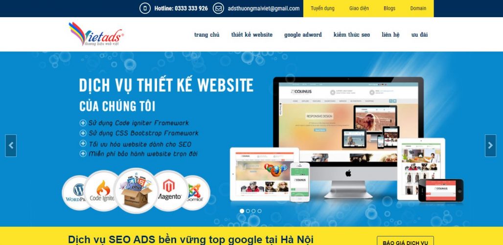 Top 9 công ty thiết kế website uy tín ở TP Vinh, Nghệ An 2021