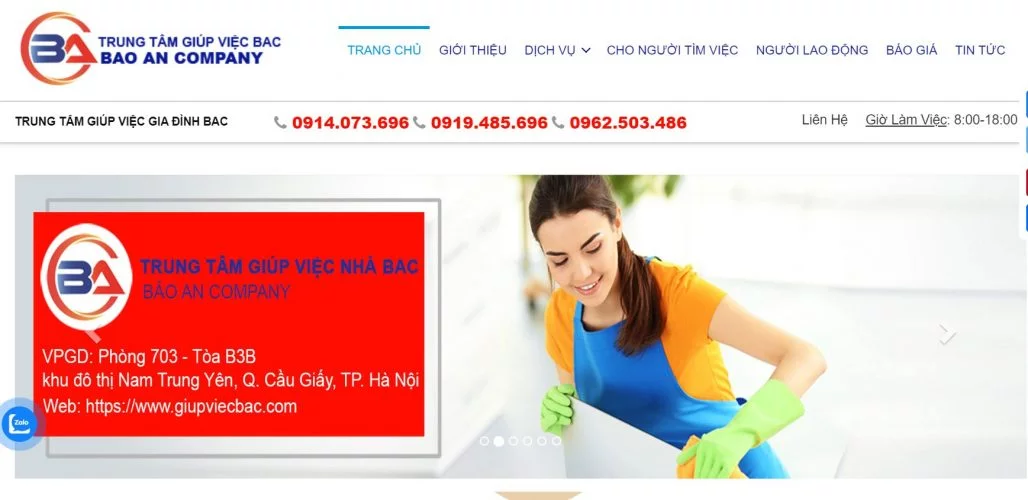 Top 10 công ty giúp việc tại nhà theo giờ uy tín tại Hà Nội 20 Công ty giúp việc tại nhà theo giờ Bảo An