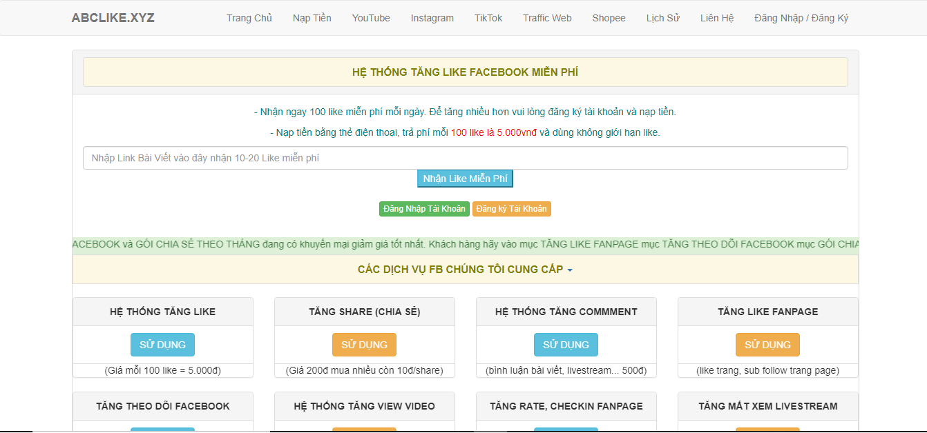 Top 8 dịch vụ tăng like Facebook uy tín tại Hà Nội 9 Dịch vụ tăng like Facebook ABC like