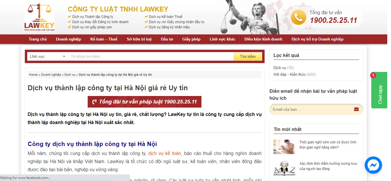 Top 10 dịch vụ thành lập công ty uy tín tại Hà Nội 20 Dịch vụ thành lập công ty LAWKEY