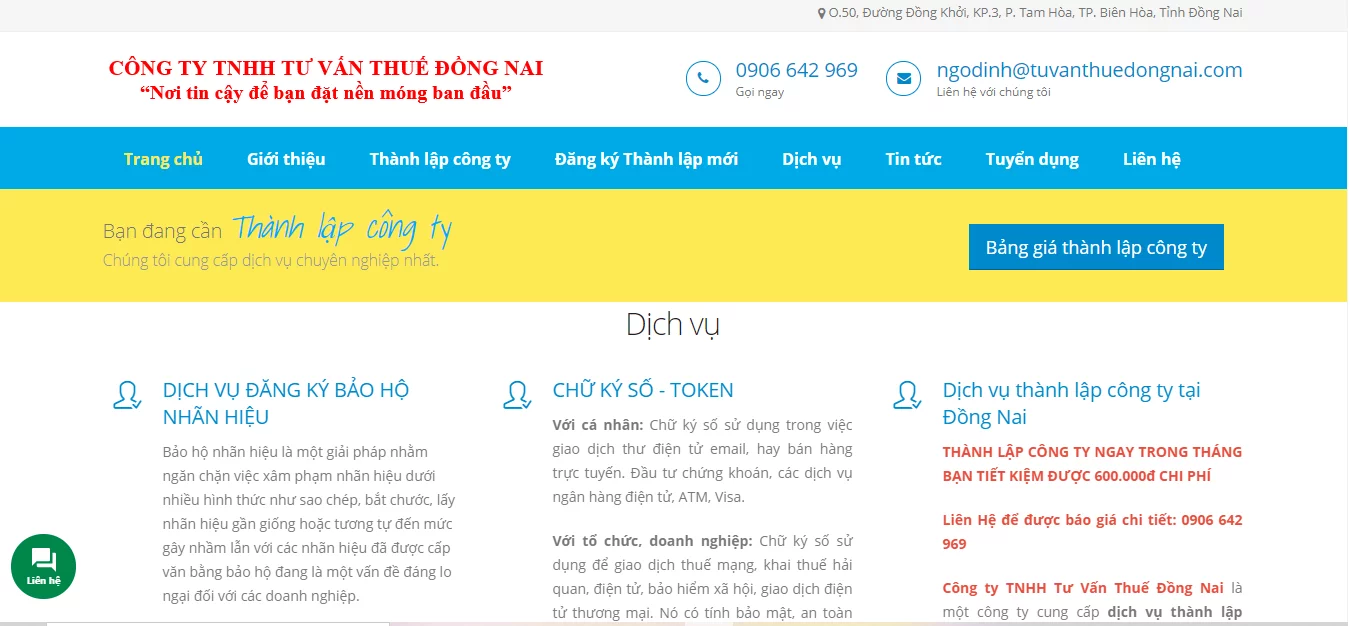 Top 10 dịch vụ thành lập công ty uy tín tại Đồng Nai 19 Dịch vụ thành lập công ty - Tư Vấn Thuế Đồng Nai