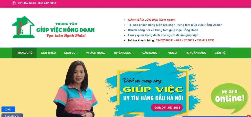 Top 10 công ty giúp việc tại nhà theo giờ uy tín tại Hà Nội 15 Công ty giúp việc tại nhà theo giờ Hồng Doan