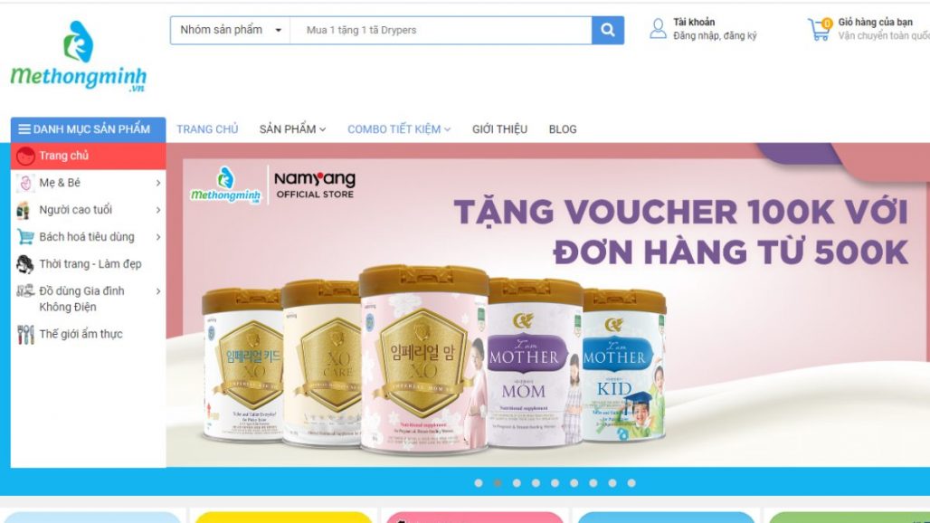 Top 10 website bán đồ mẹ và bé uy tín tại Việt Nam