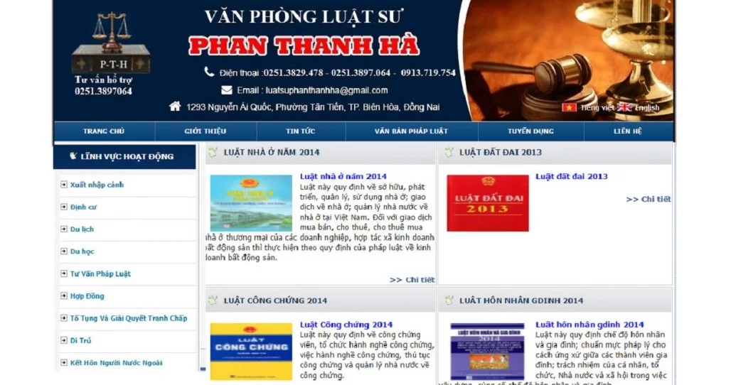 Top 7 công ty luật uy tín tại Biên Hòa - Đồng Nai 14 Công ty luật - Văn phòng Luật sư Phan Thanh Hà
