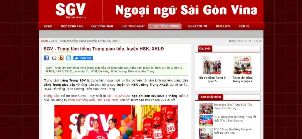 Top 5 trung tâm tiếng Trung uy tín tại Cần Thơ 10 Trung tâm tiếng Trung - Ngoại ngữ Sài Gòn Vina CN Cần Thơ