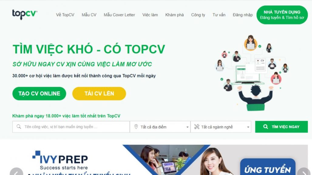 Top 10 website tìm việc làm tốt nhất tại Việt Nam