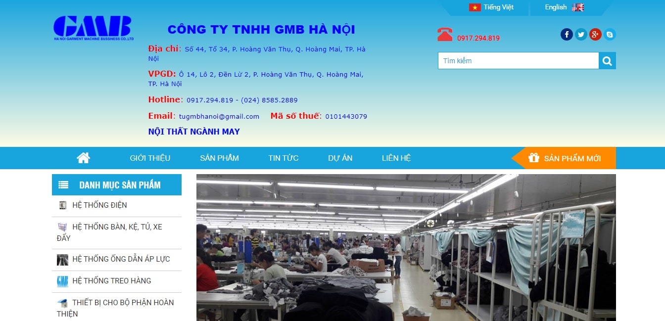 Công ty cung cấp máy móc ngành may GMB Hà Nội