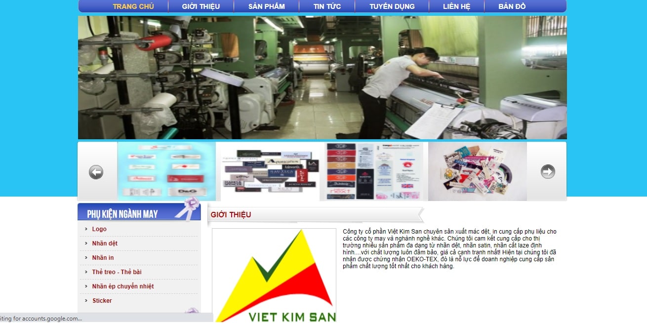 Công ty cung cấp vải và phụ liệu may Việt Kim San