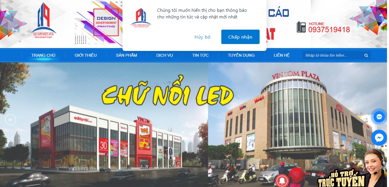 Công ty thi công bảng hiệu quảng cáo Hưng Thịnh Phát Đạt