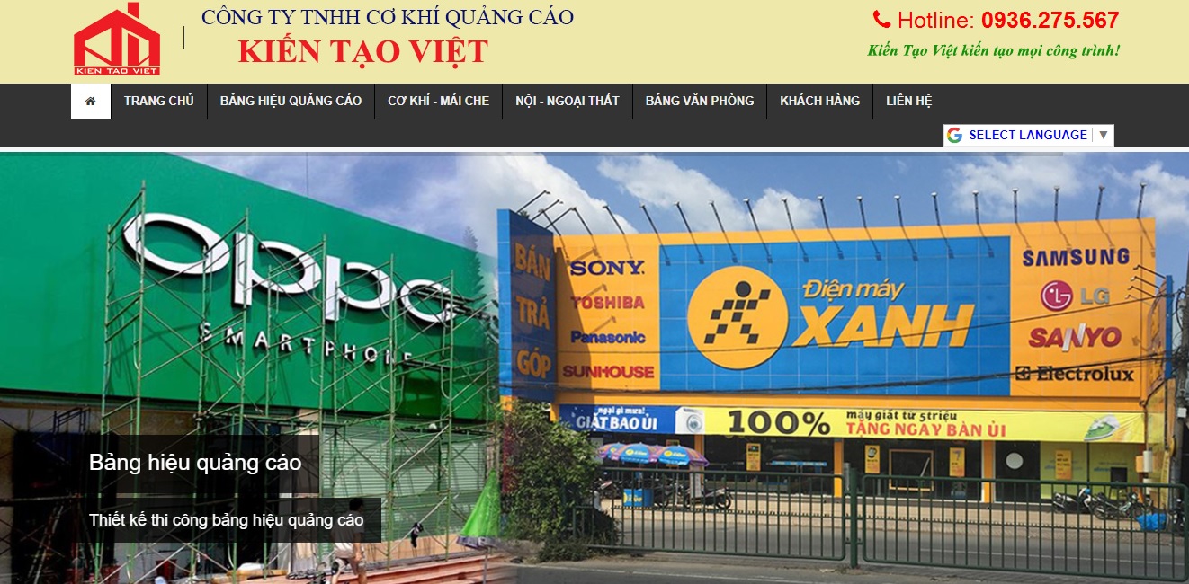 Công ty thi công bảng hiệu quảng cáo Kiến Tạo Việt