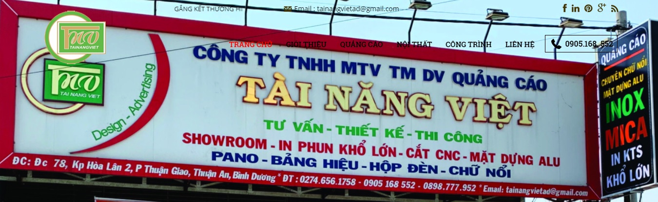 Công ty thi công bảng hiệu quảng cáo Tài Năng Việt