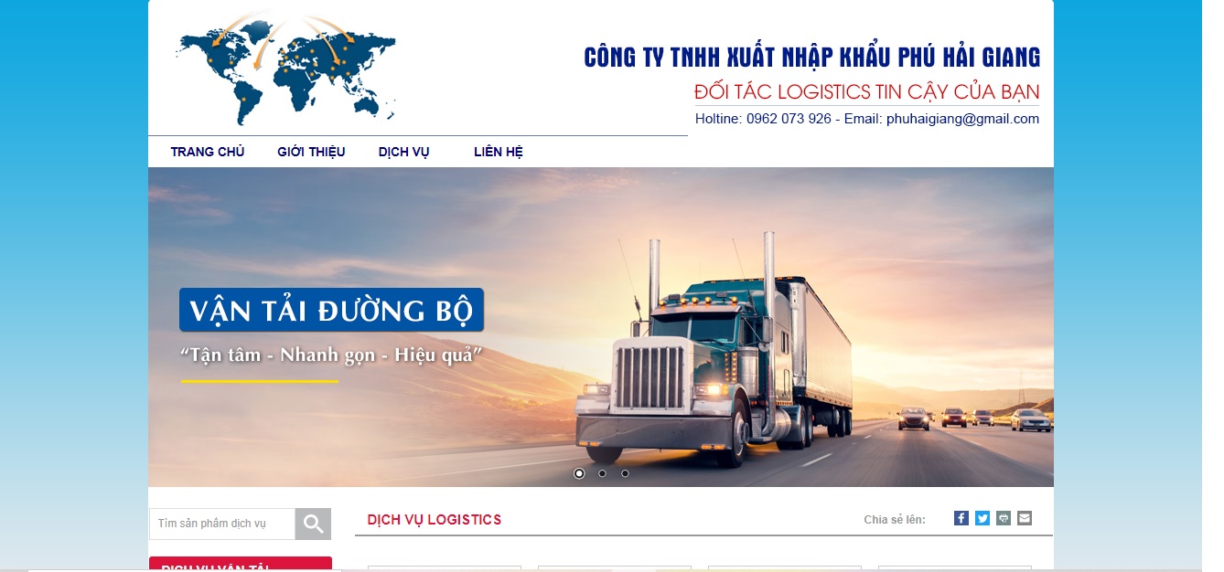 Công ty vận tải và logistics - Xuất Nhập Khẩu Phú Hải Giang
