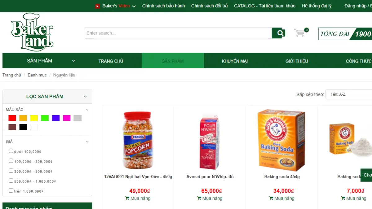 Top 10 công ty cung cấp nguyên liệu làm bánh uy tín tại Hà Nội 11 Công ty cung cấp nguyên liệu làm bánh BakerLand