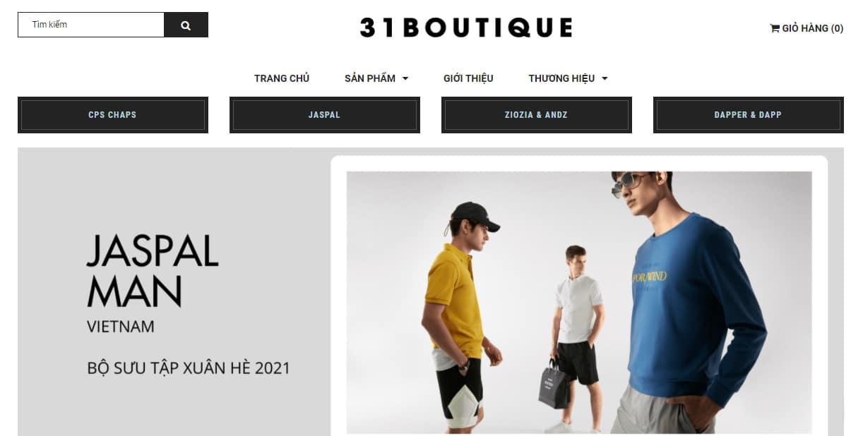 Shop quần áo nam 31Boutique