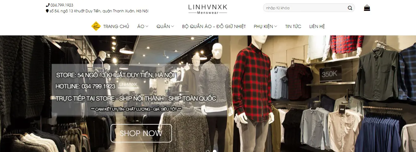 Top 10 shop quần áo nam uy tín tại Hà Nội 20 Shop quần áo nam LinhVNXK