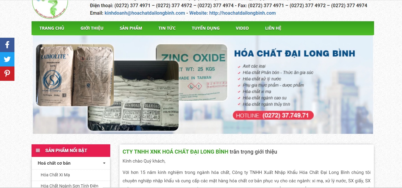 Công ty cung cấp hóa chất Đại Long Bình Việt Nam