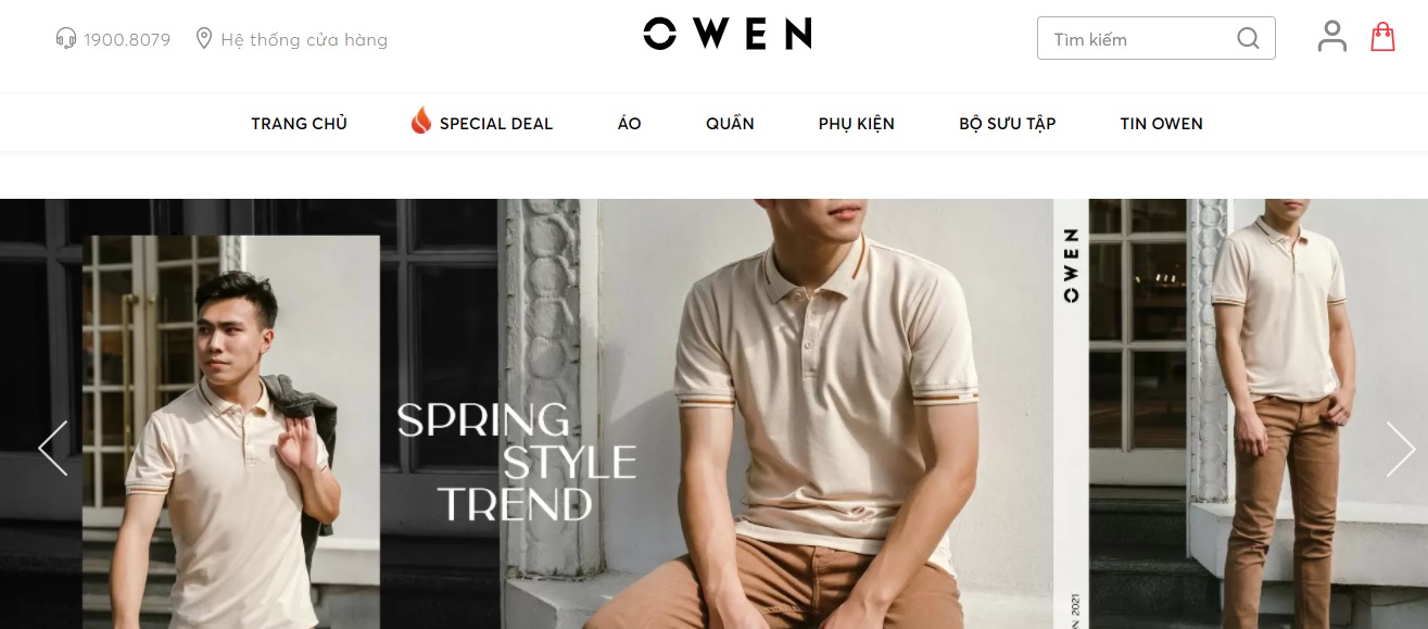 Shop quần áo nam Owen 
