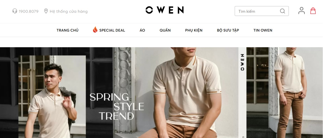 Shop quần áo nam Owen