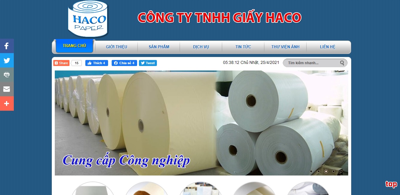 Công ty sản xuất giấy công nghiệp - Công ty TNHH Giấy Haco