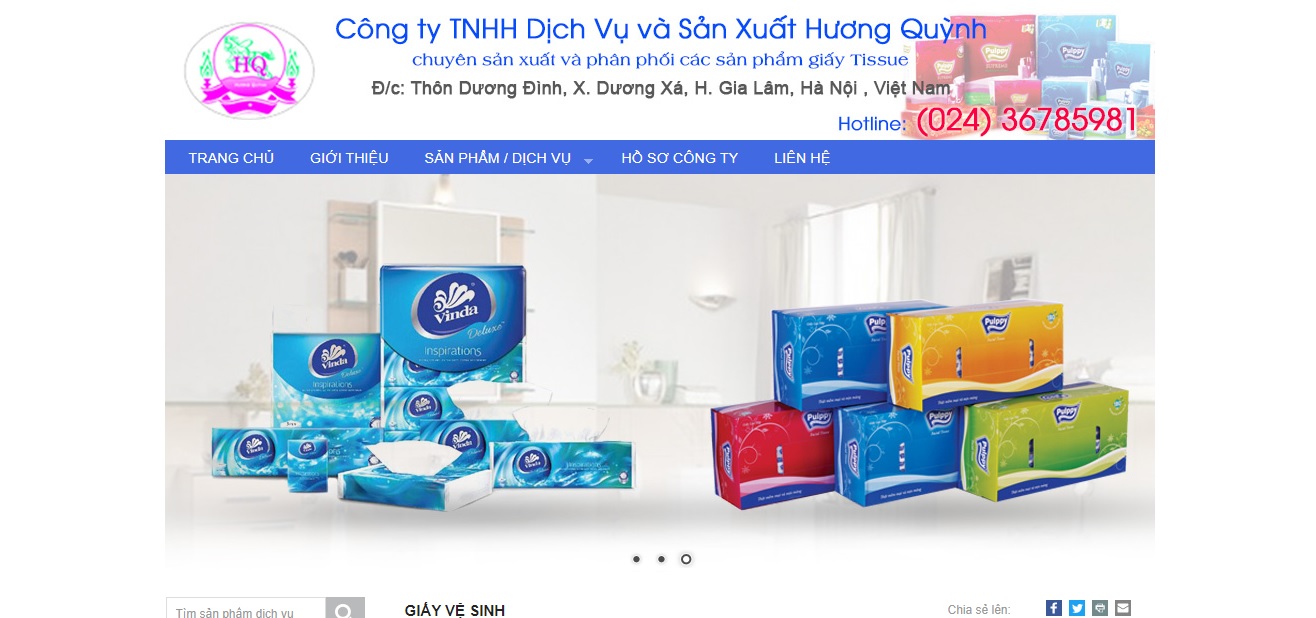 Công ty sản xuất giấy tiêu dùng Hương Quỳnh