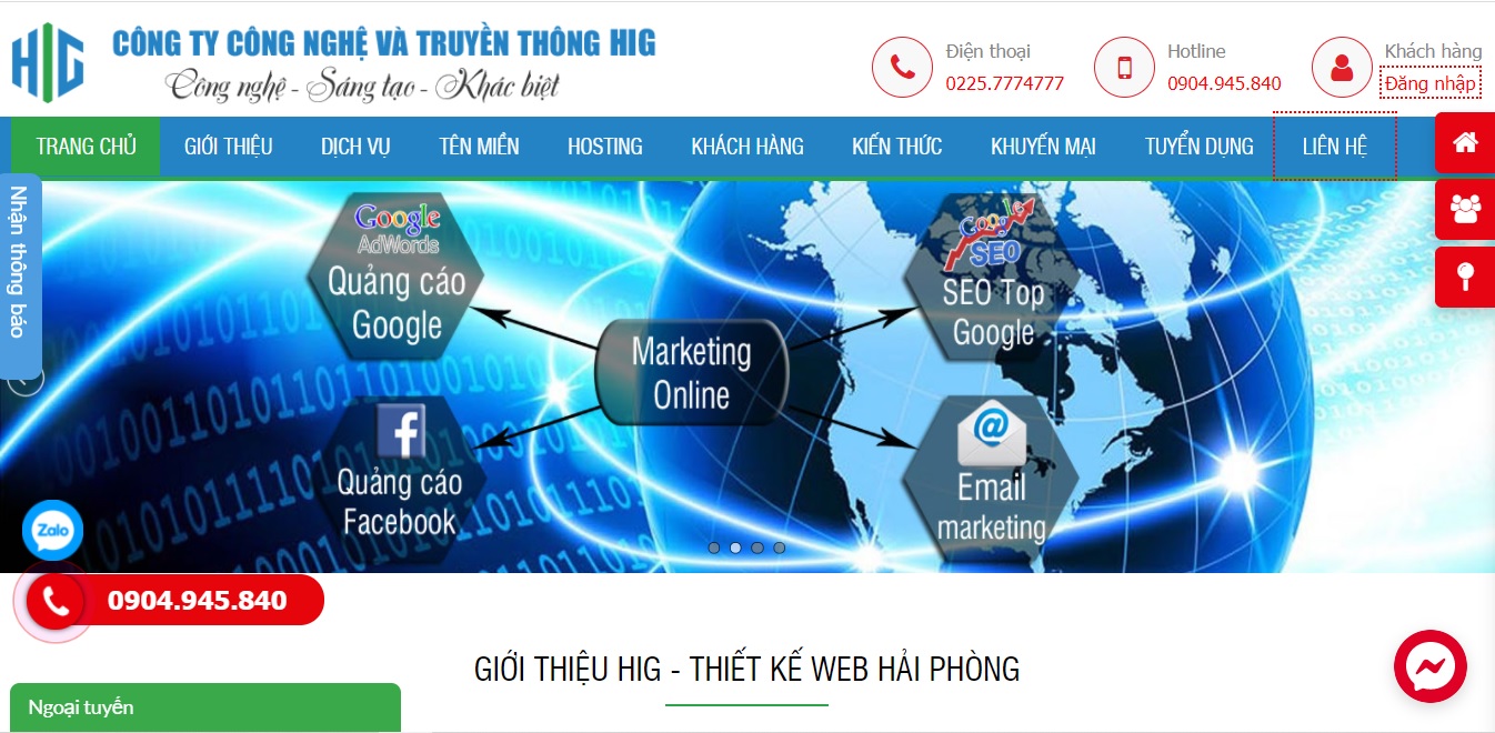 Công ty quảng cáo trực tuyến HIG Ninh Bình