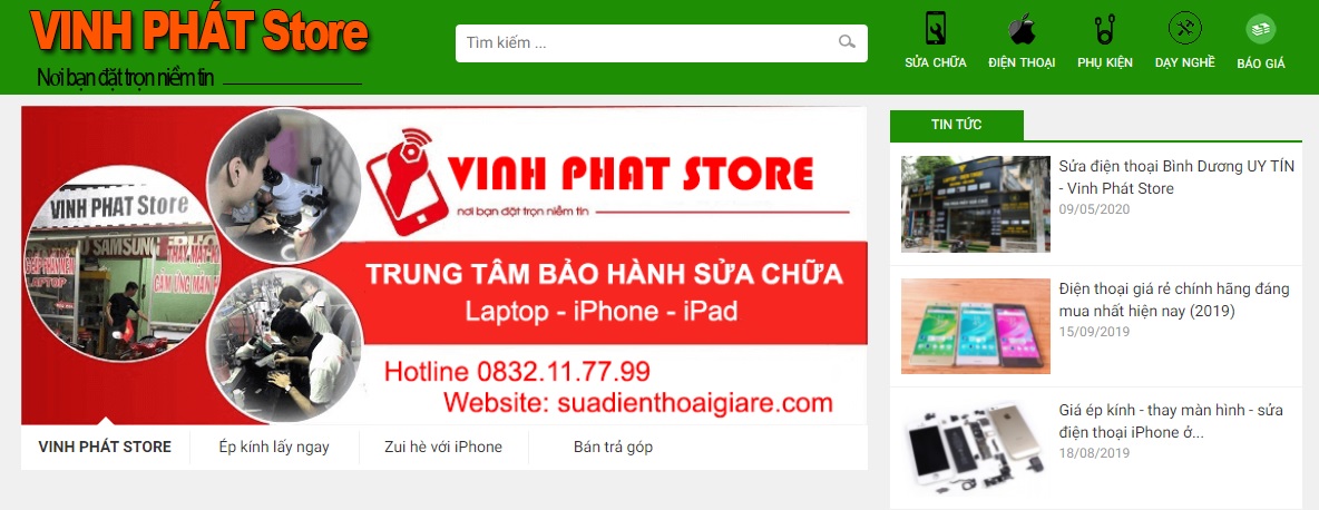 Trung tâm sửa điện thoại Vinh Phát Store