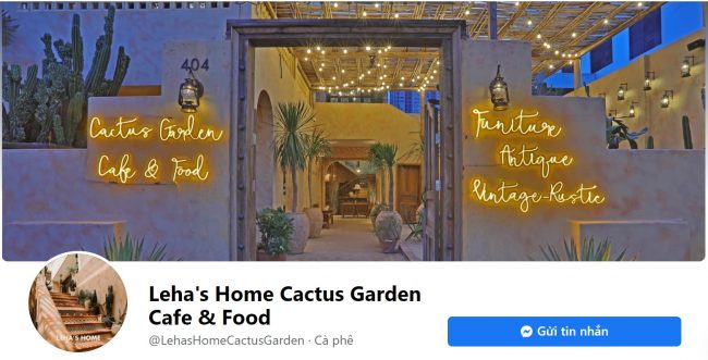 Quán cà phê mang phong cách cổ điển Leha's Home Cactus Garden Cafe & Food