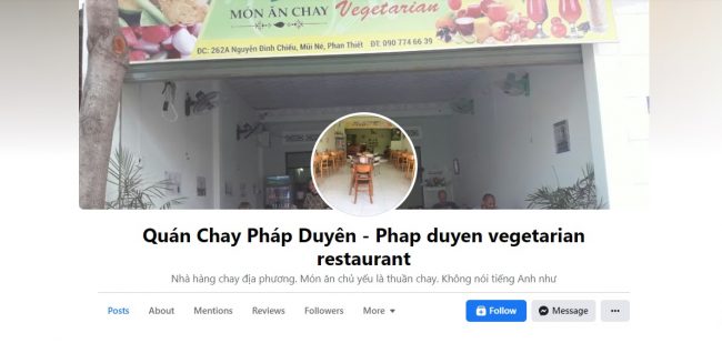 Quán Chay Pháp Duyên, Bình Thuận