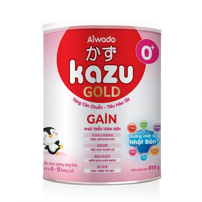 Sữa tăng cân Kazu Gain Gold 0+ 