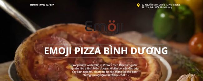 Thương hiệu bánh pizza ngon Emoji Pizza Bình Dương